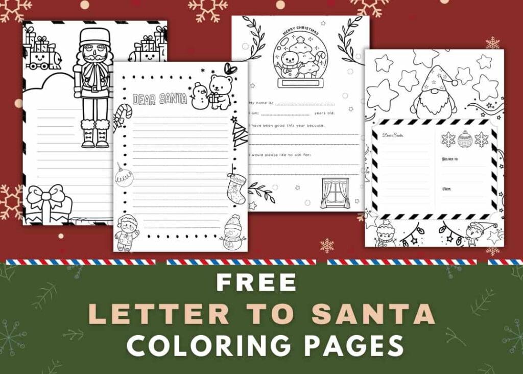 letter to santa coloring page blog