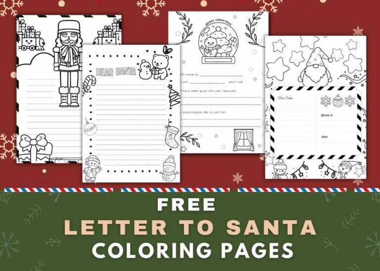 10+ Cute Letter to Santa Coloring Sheets Printable(Free Download!)