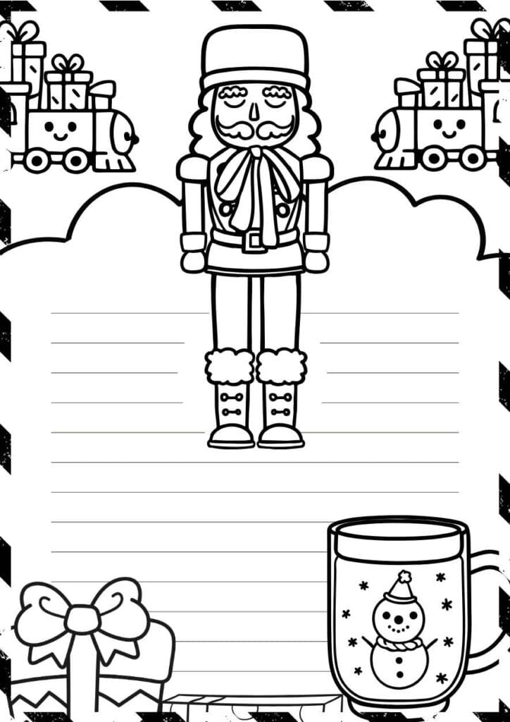 nutcracker letter to santa coloring